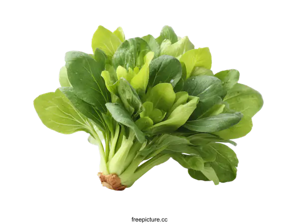 [Transparent Background PNG]Fresh Bok Choy Bunch Isolated on White Background