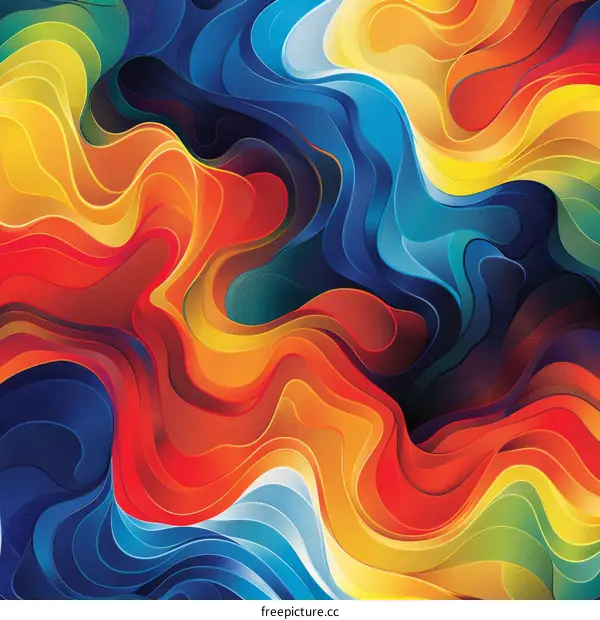 Abstract Colorful Background with Dynamic Brushstrokes