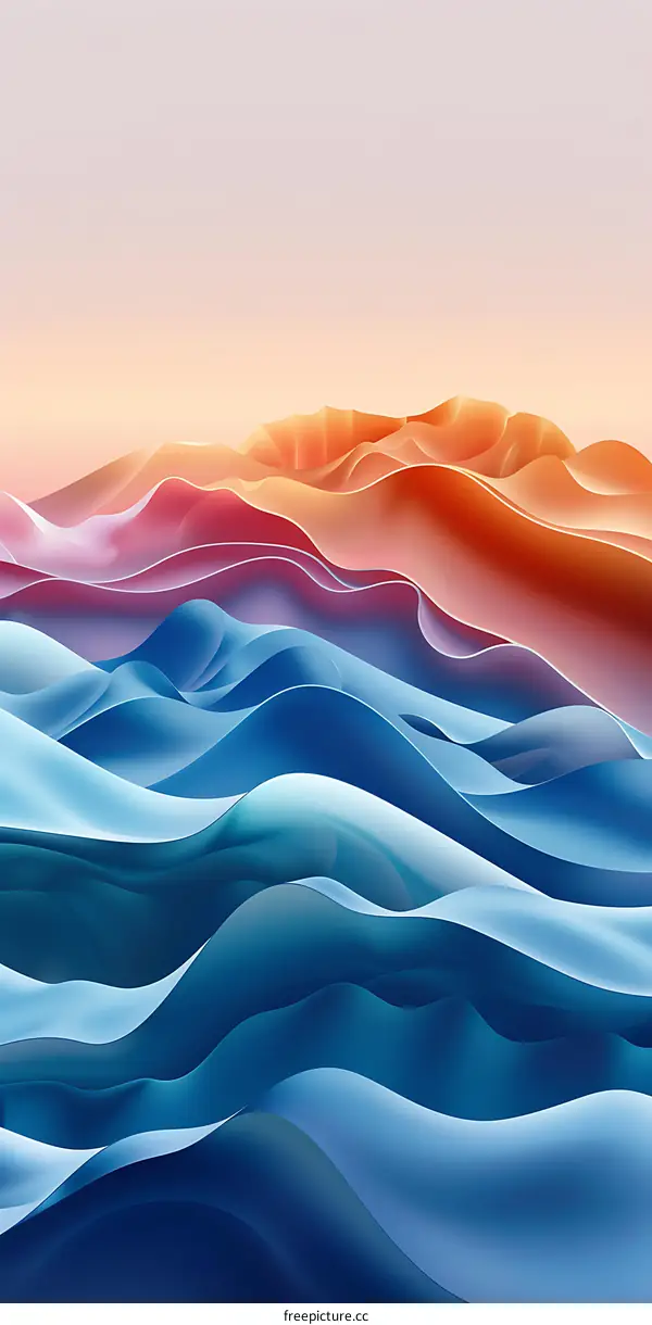 Abstract Colorful Waves Background