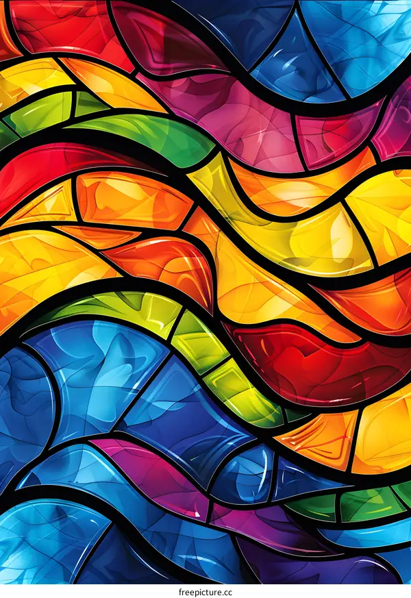 Rainbow stained glass texture background