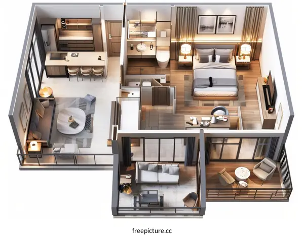 Modern Apartment Floor Plan Design