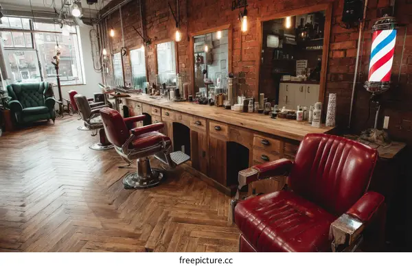Vintage Barber Shop Interior Design
