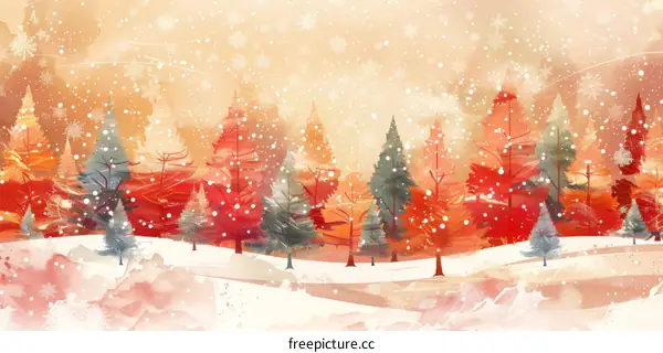 Winter Wonderland Snowy Forest Landscape