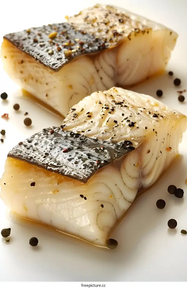 Two pieces of cod loin