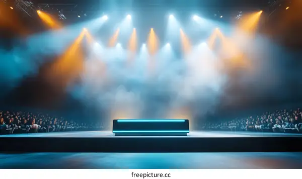 Empty Stage with Audience in Conference Hall