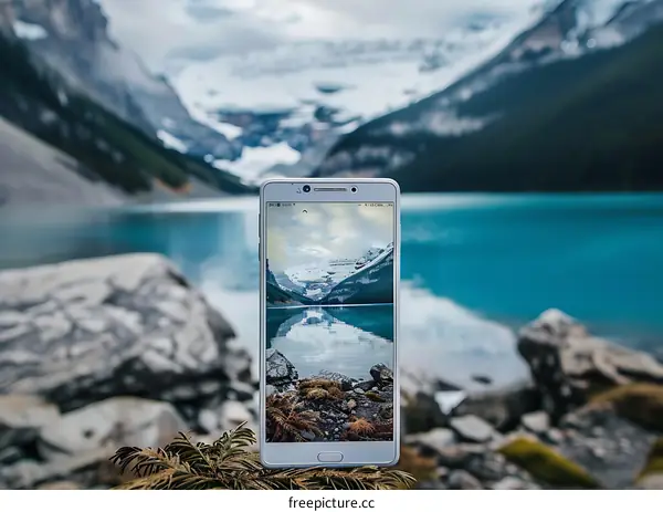 Smartphone Photography of Mountains and Lake