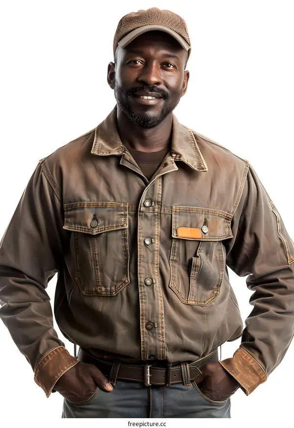 Portrait of confident African man in workwear