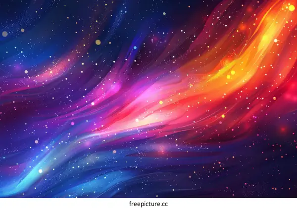 Vivid Nebula in Space