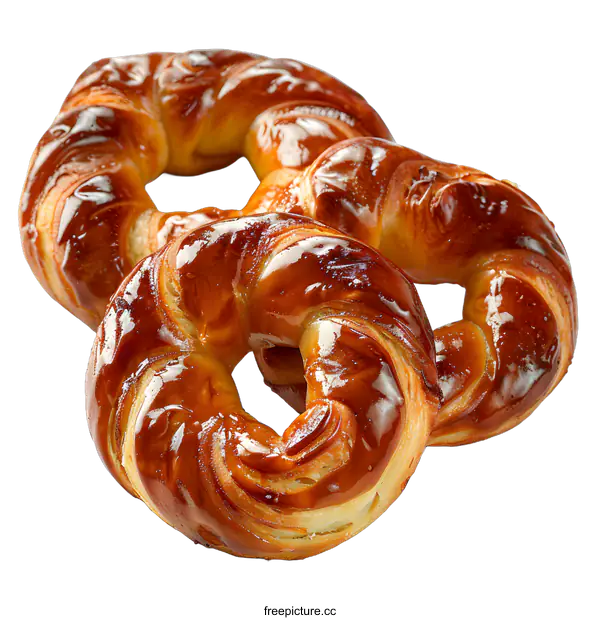 [Transparent Background PNG]Three sweet and delicious baked buns