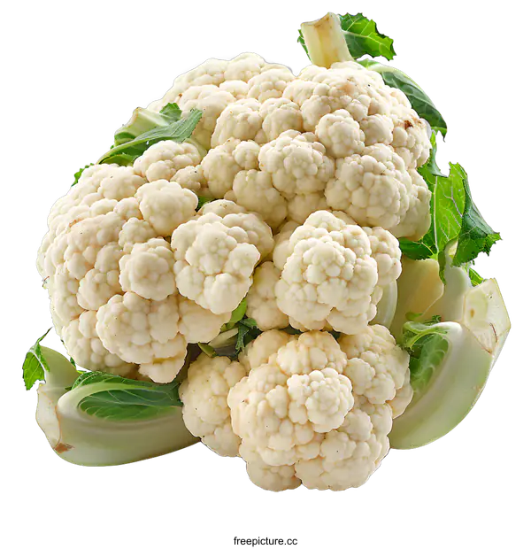 [Transparent Background PNG]Fresh Cauliflower on a White Background