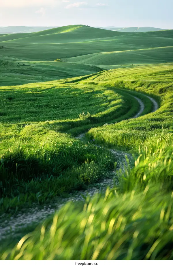 Tuscany's Rolling Green Hills: Italian Countryside Landscape