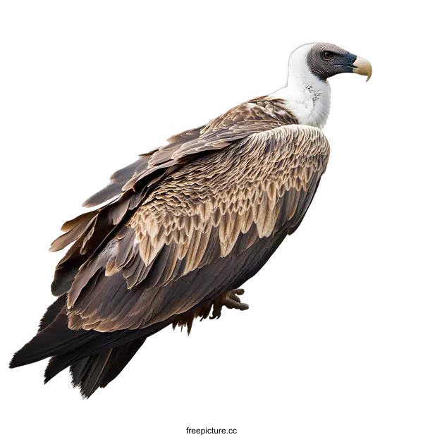 [Transparent Background PNG]Close Up Of A Griffon Vulture Isolated On White Background