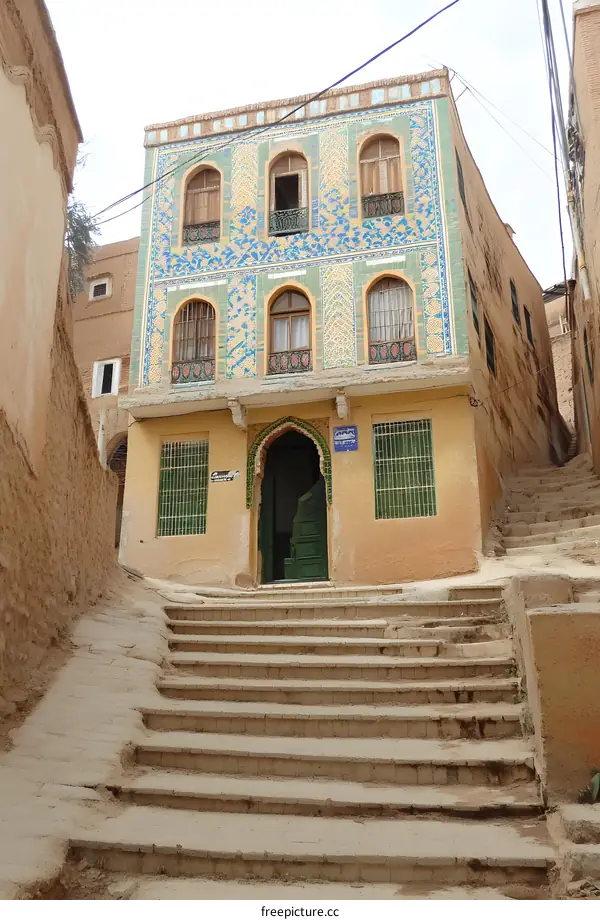 Traditional Moroccan Architecture with Intricate Tilework
