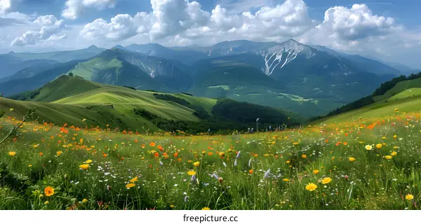 Mountain Meadow Wildflowers Summer