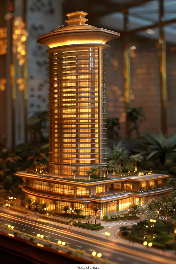 A model of the Burj Khalifa in Dubai