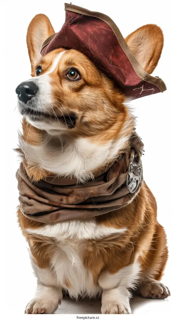Corgi Pirate: A Playful Dog in Costume