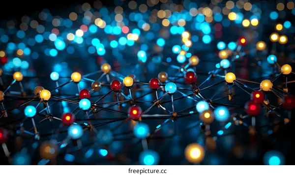 Abstract image of a computer network