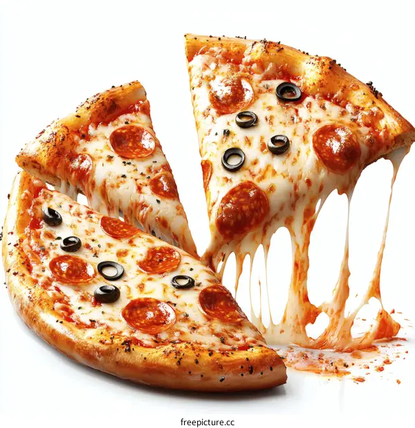 Delicious Pizza with Melted Cheese and Pepperoni