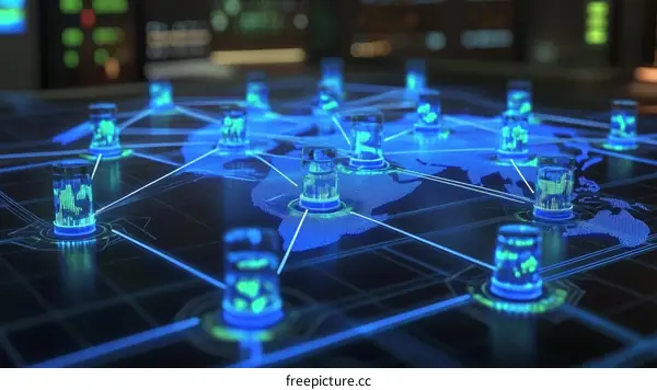 Global Network Connections Illustration