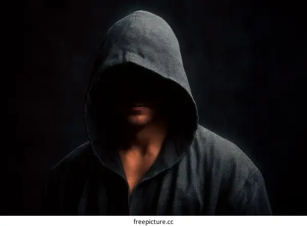 Mysterious Person in Dark Hood