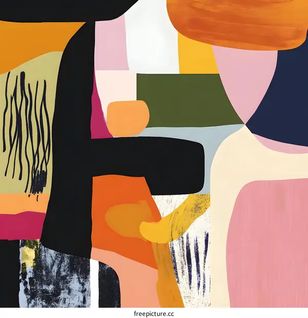 Abstract Art Colorful Shapes Design