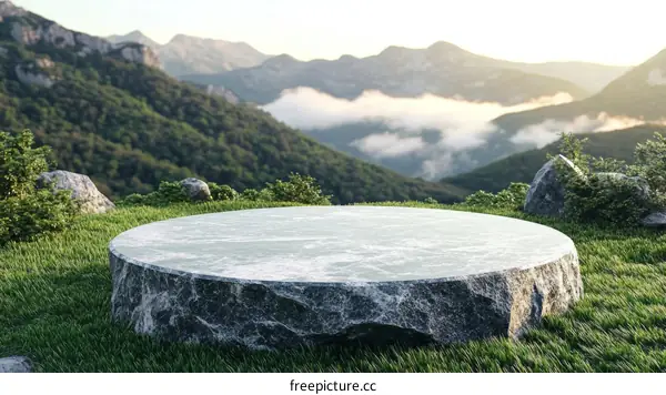 Nature Mountain Stone Product Display