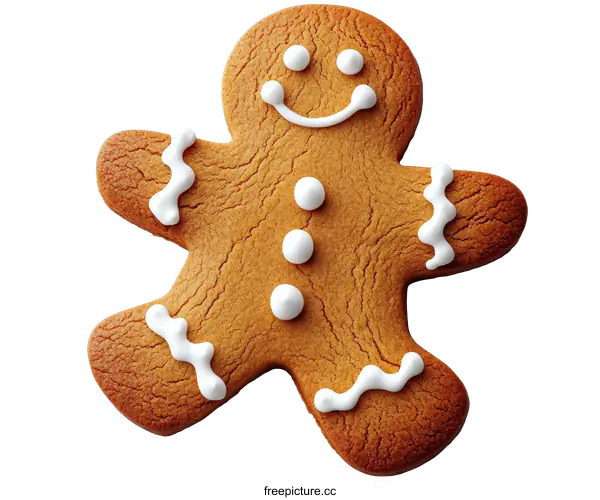 [Transparent Background PNG]Delicious Christmas Gingerbread Man Cookie