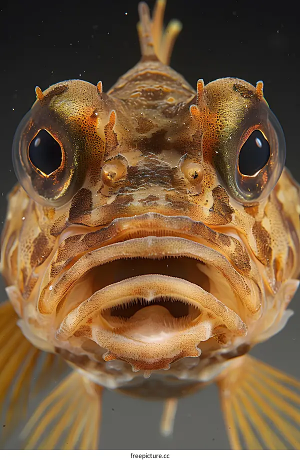 A close up of a fish with big eyes