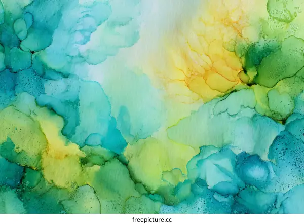 Abstract Watercolor Flowing Colors