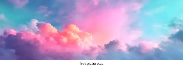 梦幻色彩天空云彩图片