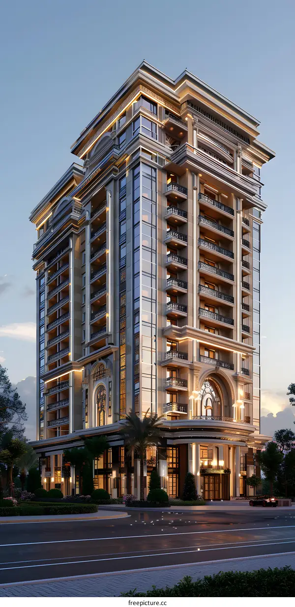 The towering skyscraper