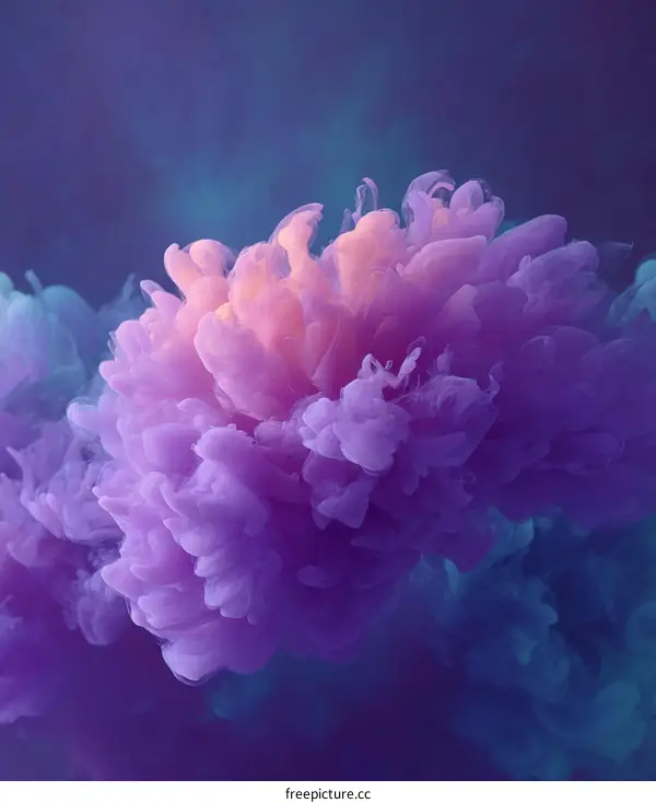 Abstract Ink Blot Color Explosion