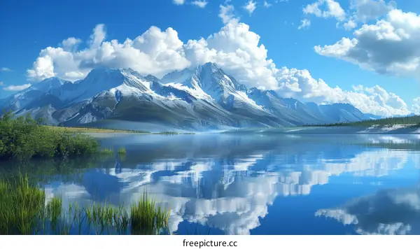 Majestic Mountain Lake Panorama