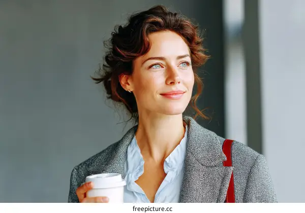 Thoughtful Woman with Coffee Enjoying the Moment