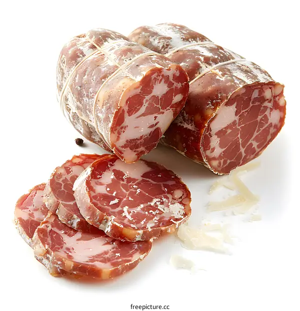 Two pieces of coppa