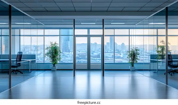 Modern Office Space with City View