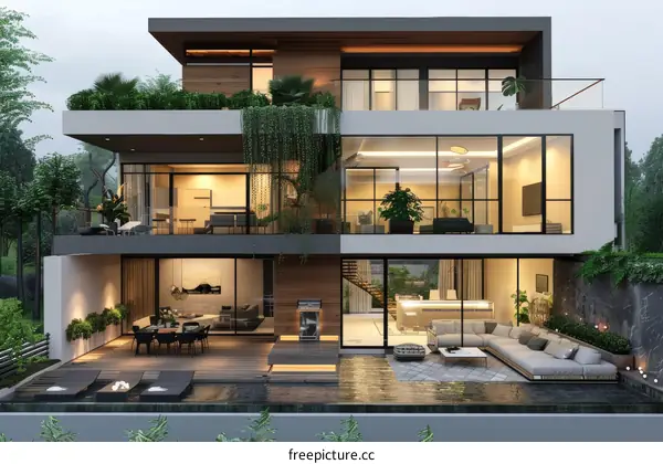 Modern Luxury Villa with Pool and Garden