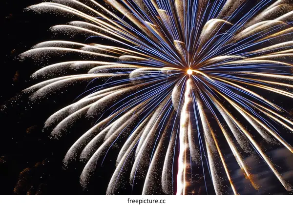 Fireworks light up the night sky with brilliant colors