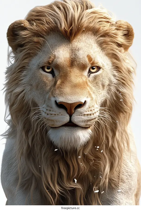 Majestic Lion Portrait Illustration