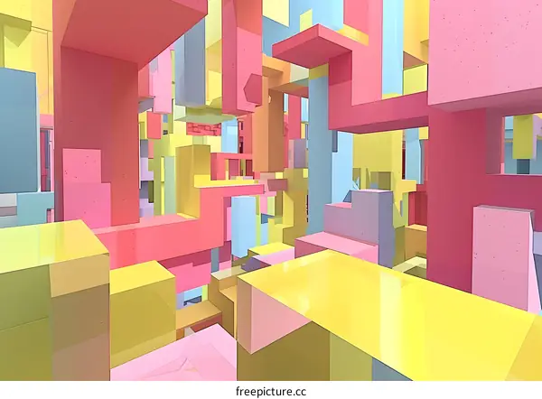 Abstract Colorful Geometric Shapes Background