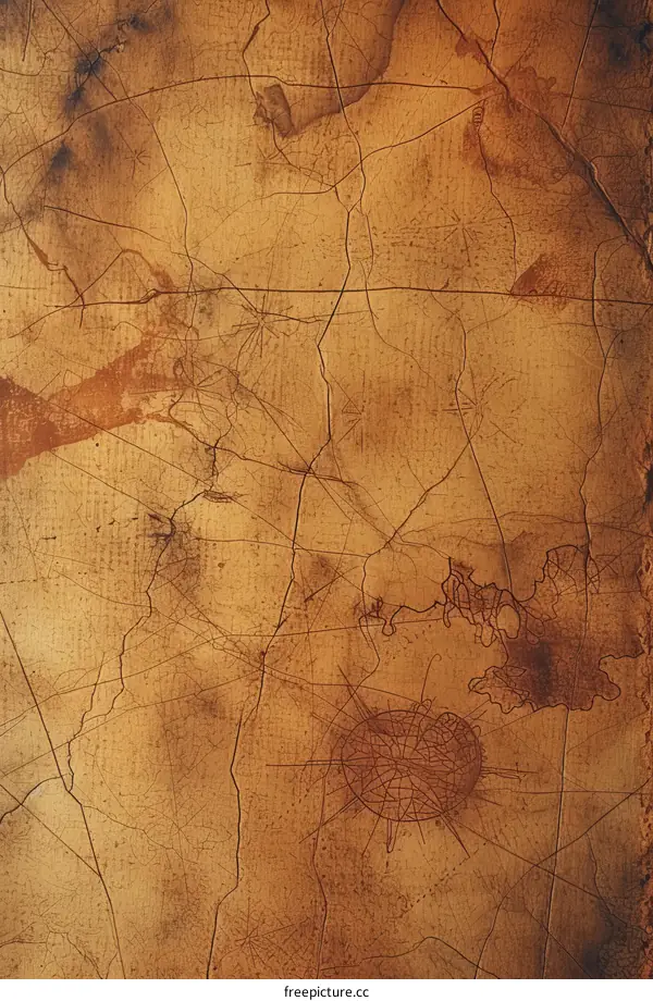 Vintage world map with compass and rhumb lines