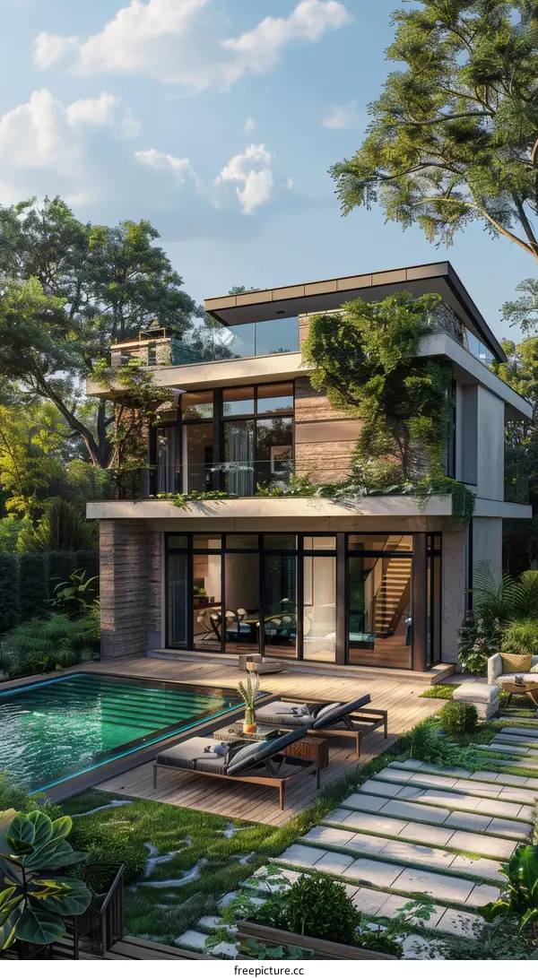 Modern Tropical Home with Private Pool Area