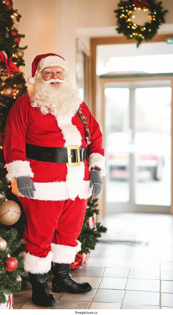 Santa Claus in a Festive Holiday Setting