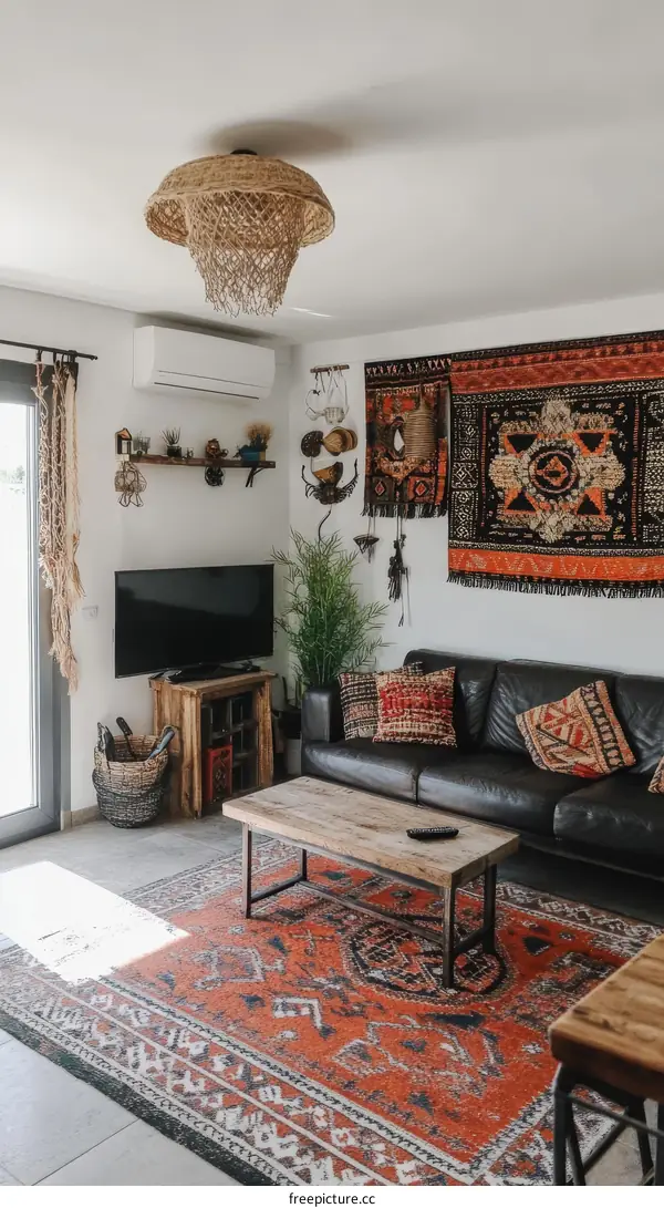 Bohemian Living Room Interior Design