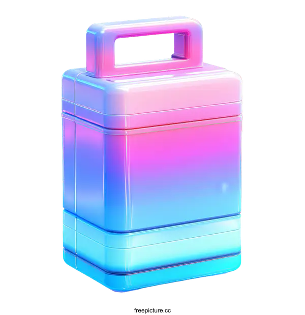 [Transparent Background PNG]Colorful Gradient Lunchbox Illustration
