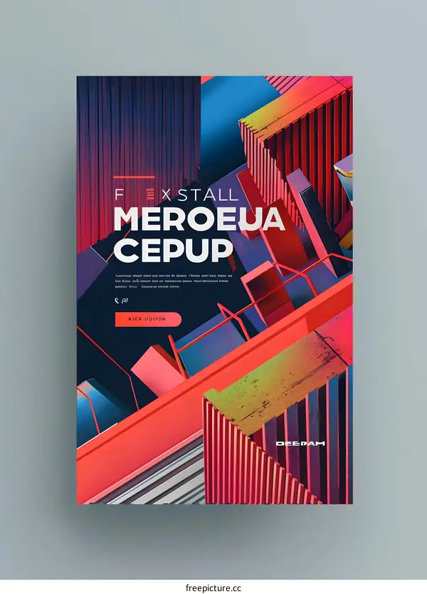 Abstract Geometric Shapes Colorful Design