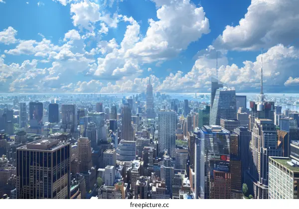 New York City Skyline on a Sunny Day