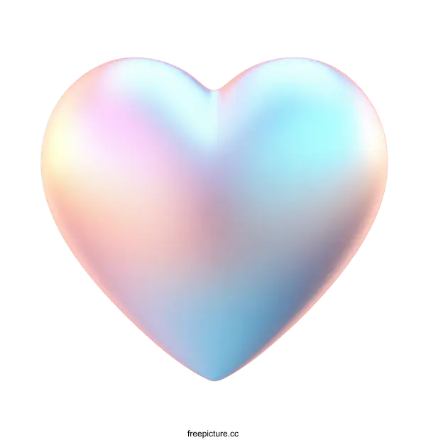 [Transparent Background PNG]Gradient Heart Shape Illustration