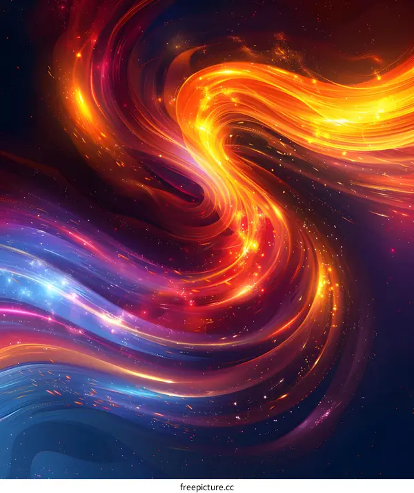 Colorful Abstract Wavy Sci-Fi Background