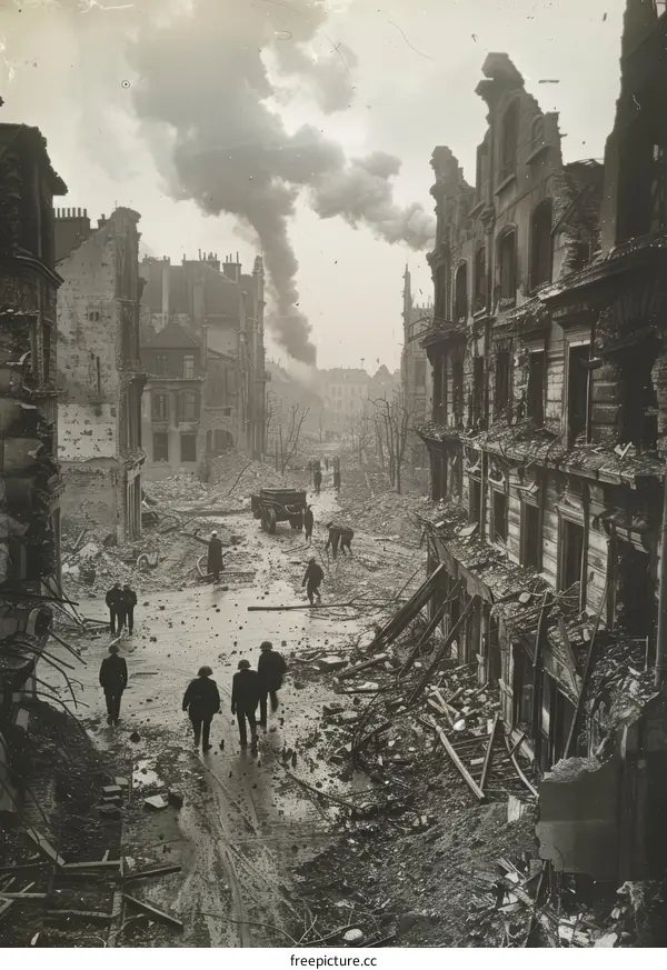 The Aftermath of the Bombing of Cologne in World War II